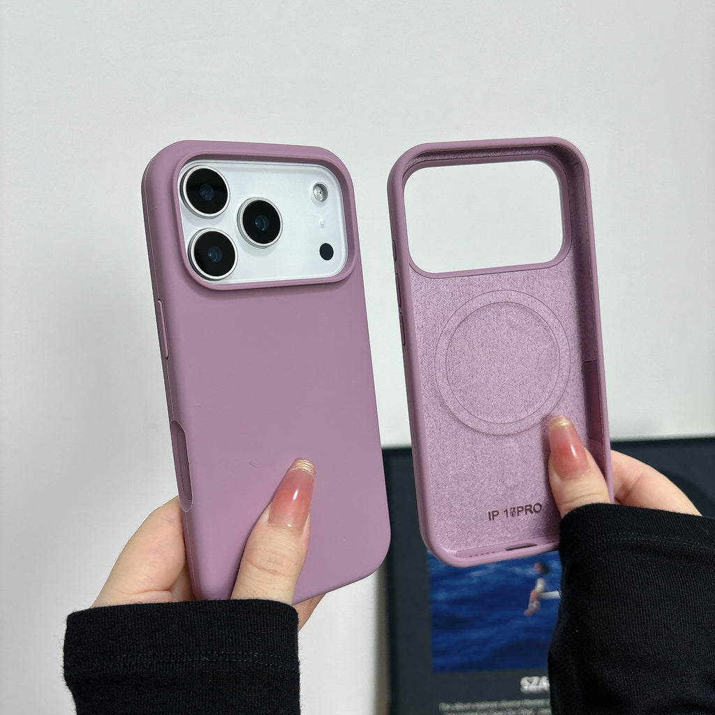 Boîtier de téléphone à charge magnétique liquide tout compris Ai Bouton résistant à la chute