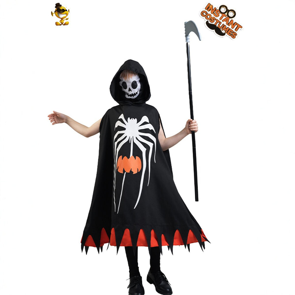 Costume de fête d'Halloween Enfants Cloak citrouille Spiderweb Skull Ghost Monster Cape