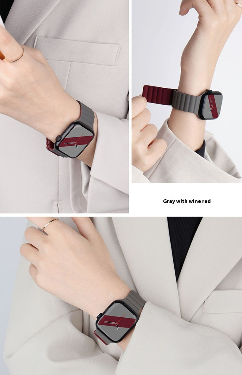 Bracelet de montre magnétique en silicone bande