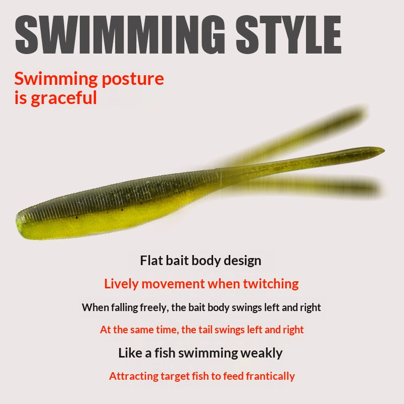 Lure goutte sans plomb S Rig Drifting Bait avec le sel ajouté et parfum de poisson