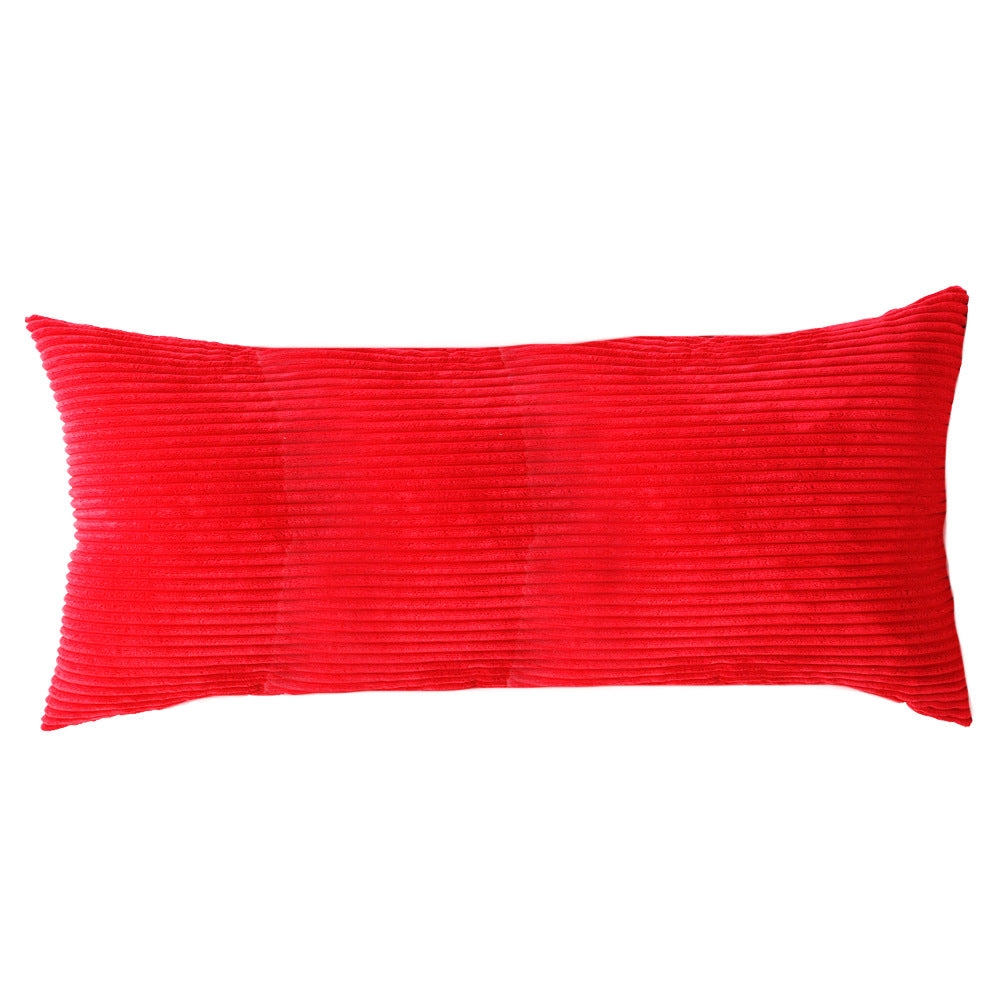 Corduroy Coussin long doux Double longueur Coussin