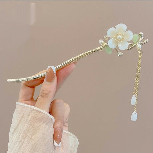 Style vintage épingle à cheveux Floral design sophistiqué polyvalent pour Hanfu