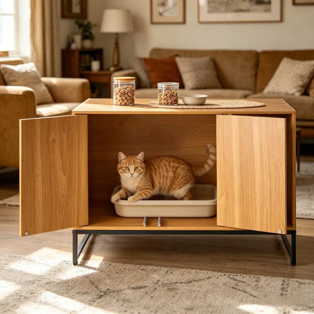 Armoire en bois pour chats