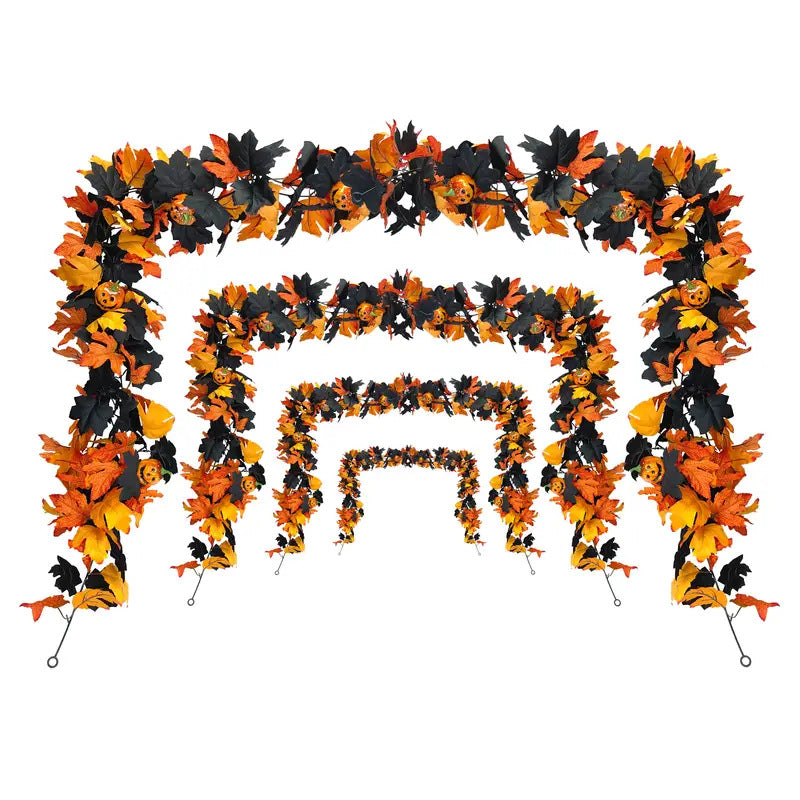 Halloween Feuille d'érable artificielle Garland
