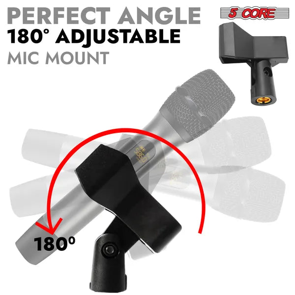 5 Support de microphone de base de niveau 3 réglable en hauteur 24-67" W