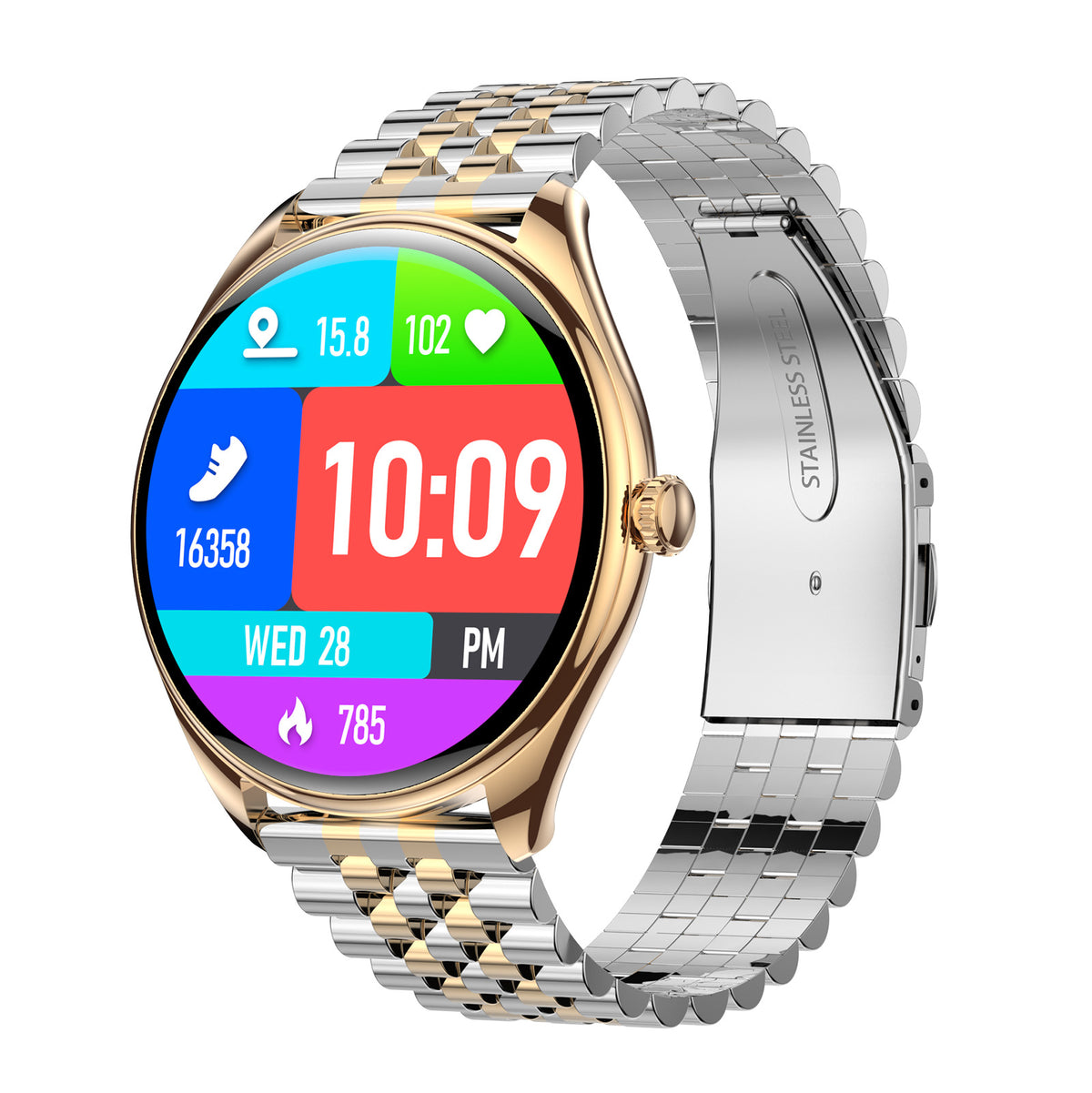Ultra-fin 143 pouces Smart Watch Fréquence cardiaque Blood Oxygen Bluetooth Calling Voice Assistant
