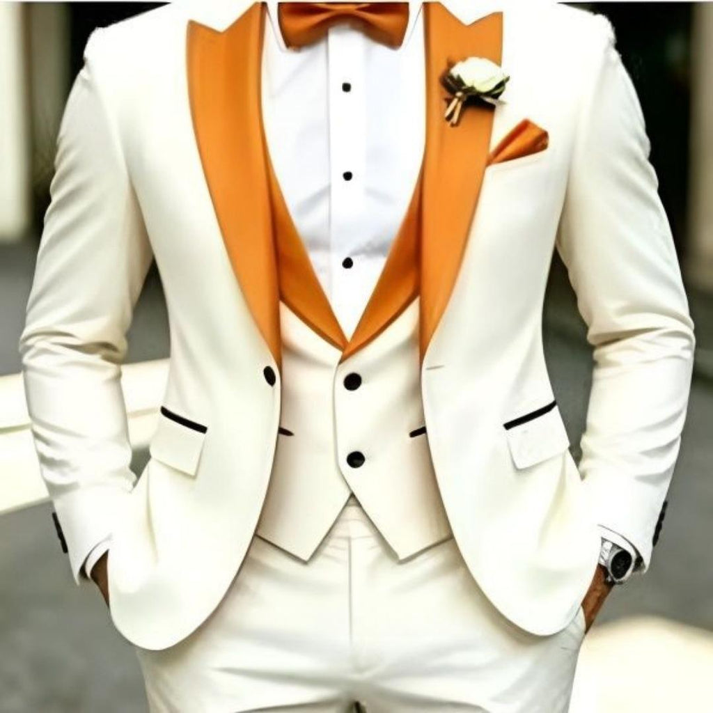 Mens Business Formel Casual Tri-Piece Suit
