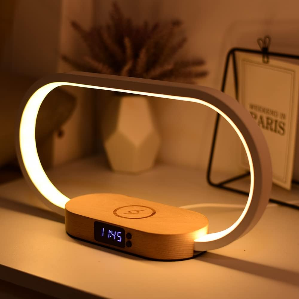 Lampe côté lit Donewin avec chargeur sans fil