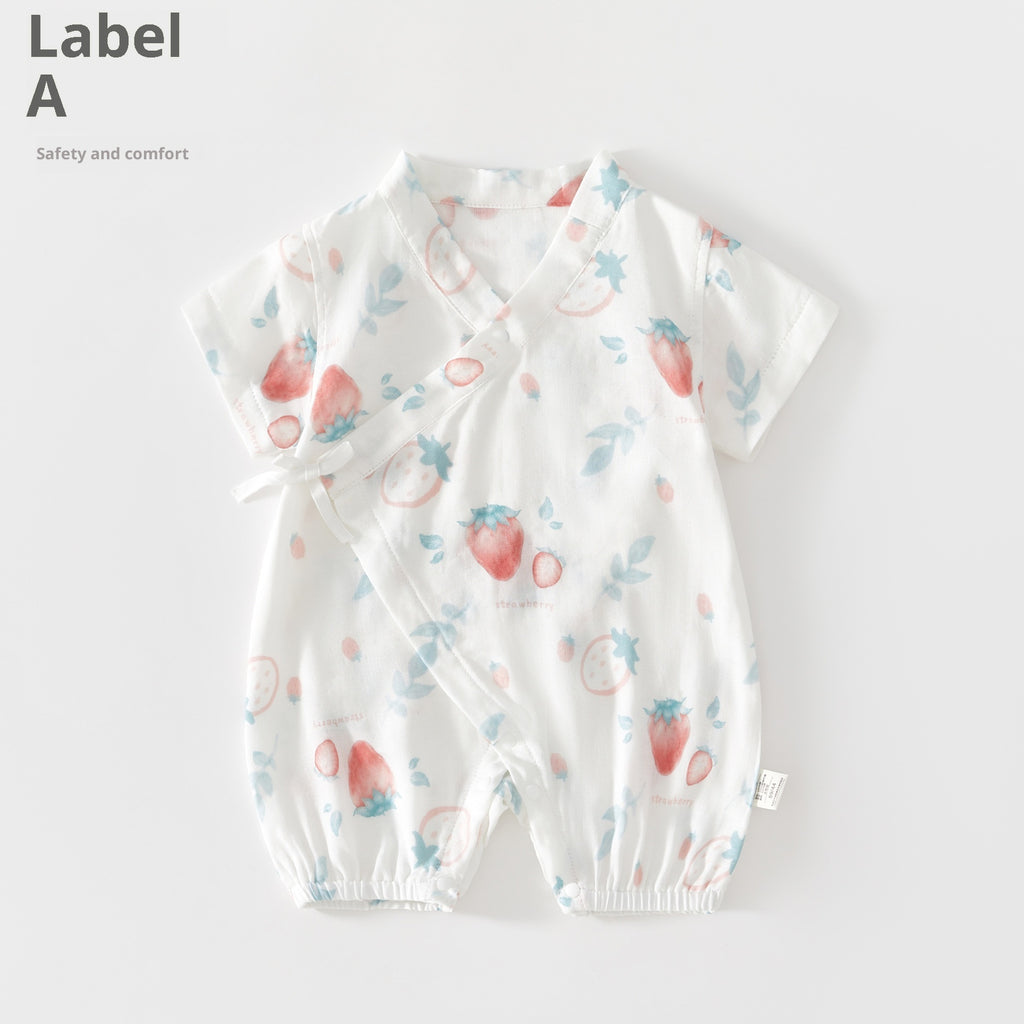 Été mince Air conditionné Vêtements Bébé Onesie manches courtes
