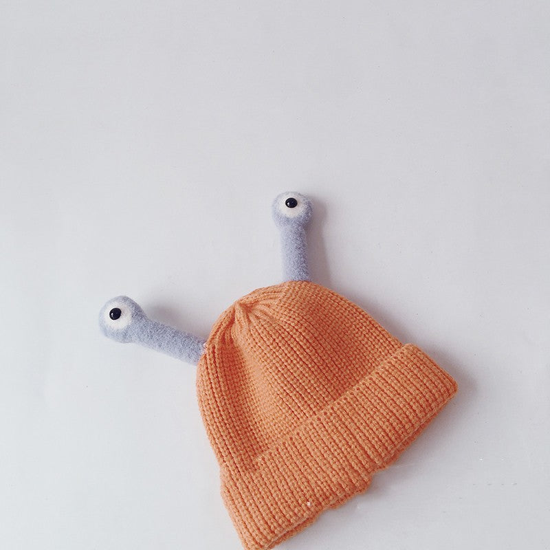 Pure Color Korean Version Ins va appeler la grenouille chapeaux tricotés enfants