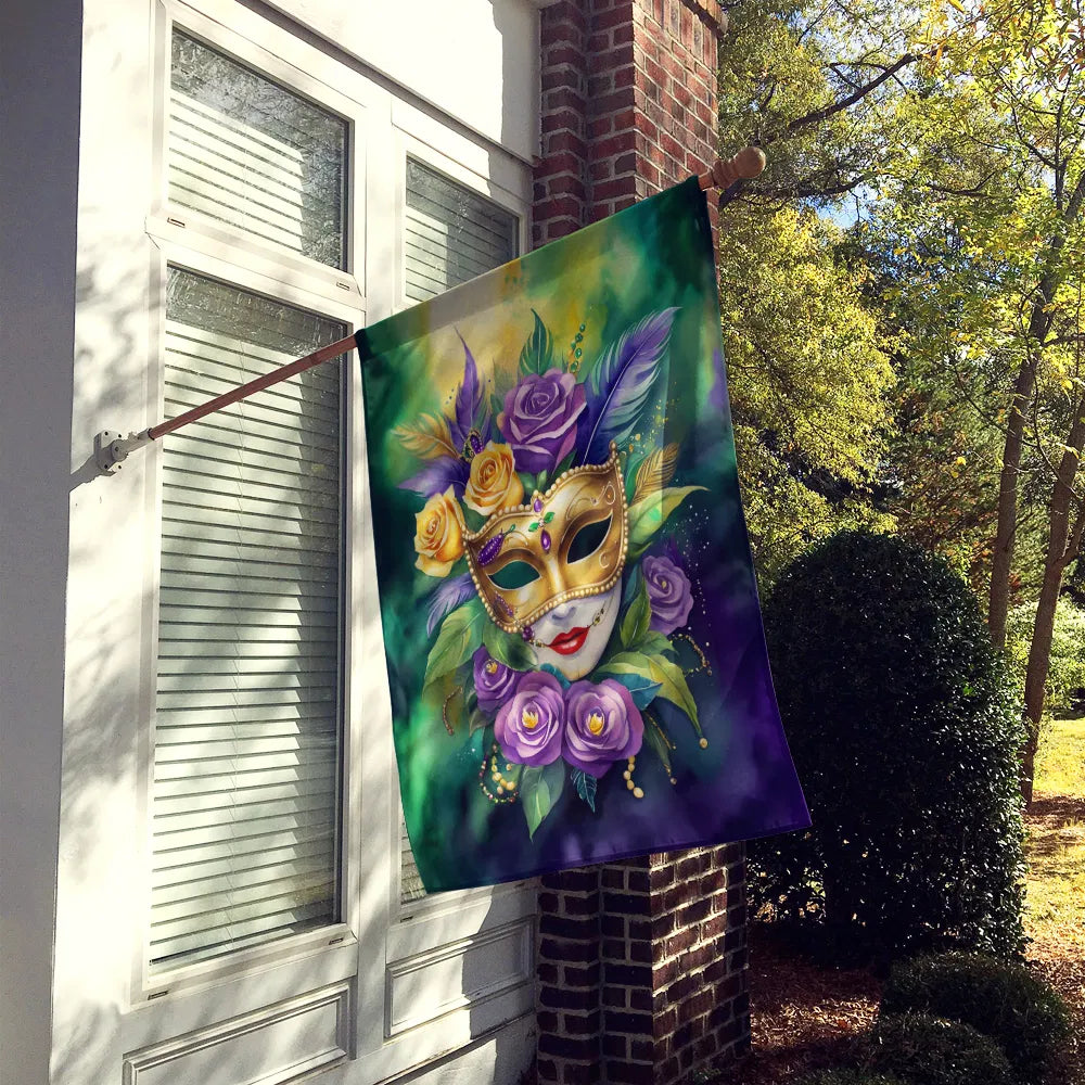 Masque Mardi Gras Maison Drapeau Grand Porc Manches Pole décoratif extérieur Bannière de triage