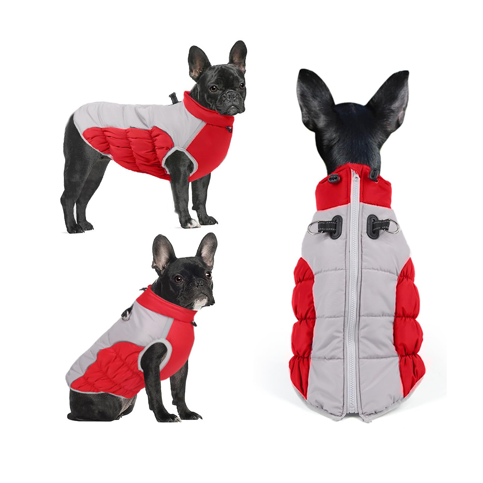 Manteaux pour chiens froids - Cozy imperméable à l'eau Veste de chien d'hiver réversible