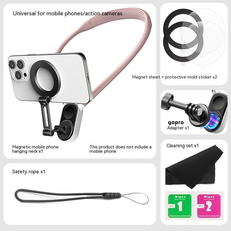 Cou suspendu Téléphone mobile Caméra de sport Support magnétique