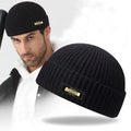 Chapeau à mailles chaudes à double couche en laine mode