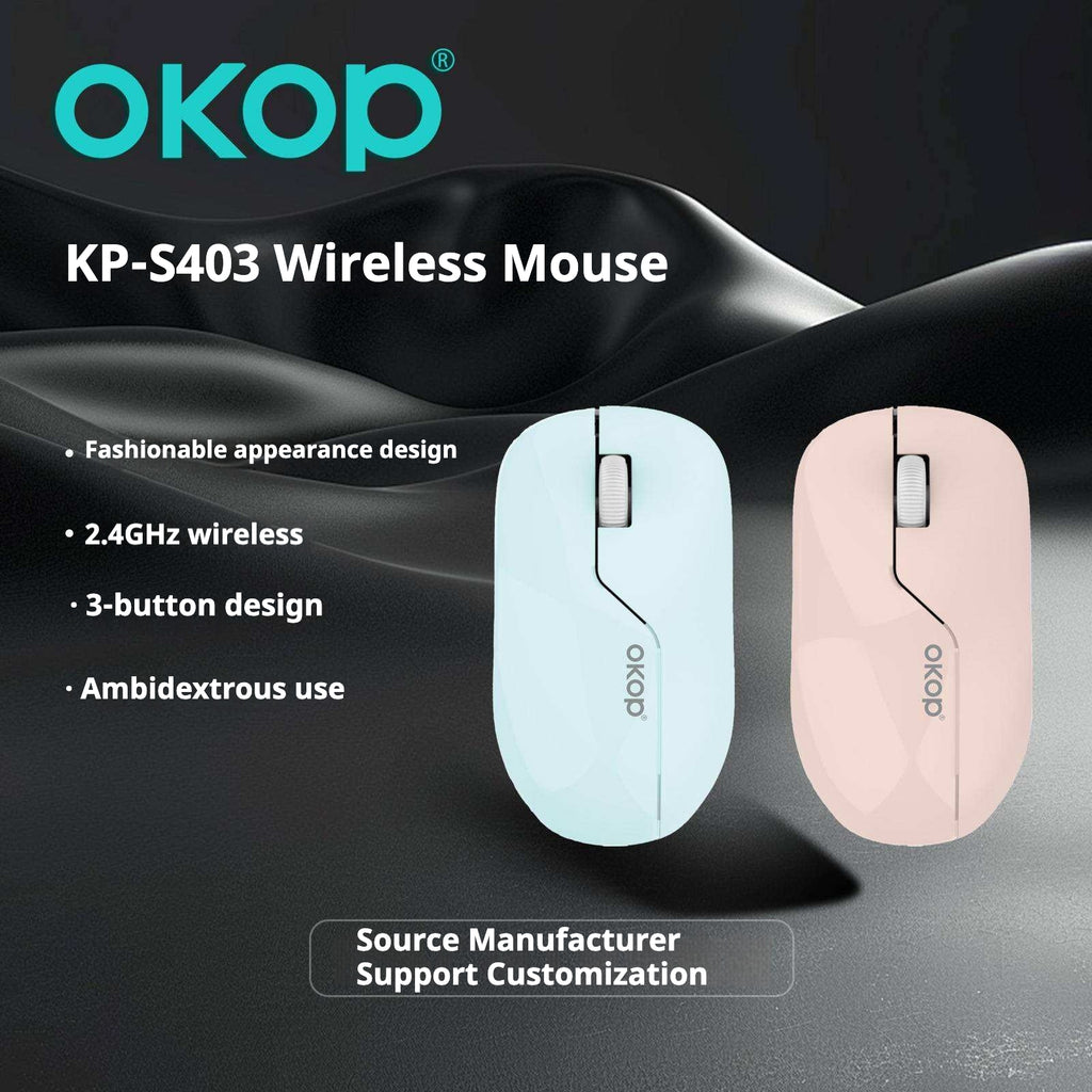 KP-S403 La souris sans fil la plus vendue Style élégant silencieux 2.4G Design ergonomique Compact Convient
