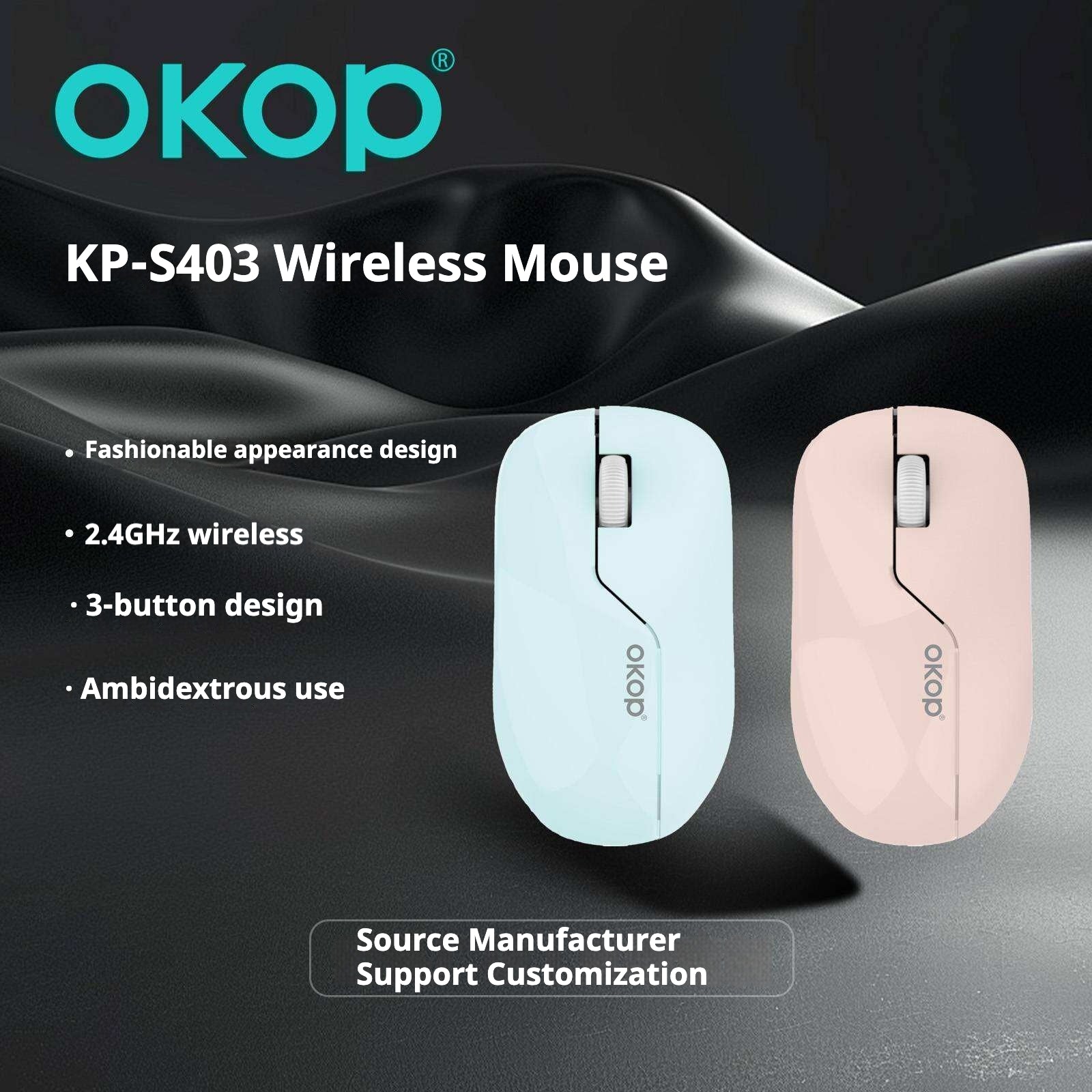 KP-S403 La souris sans fil la plus vendue Style élégant silencieux 2.4G Design ergonomique Compact Convient
