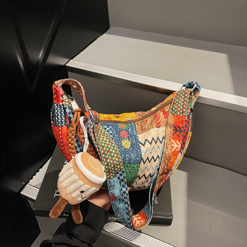 Sac en tissu personnalisé Texturé Sac à épaule unique