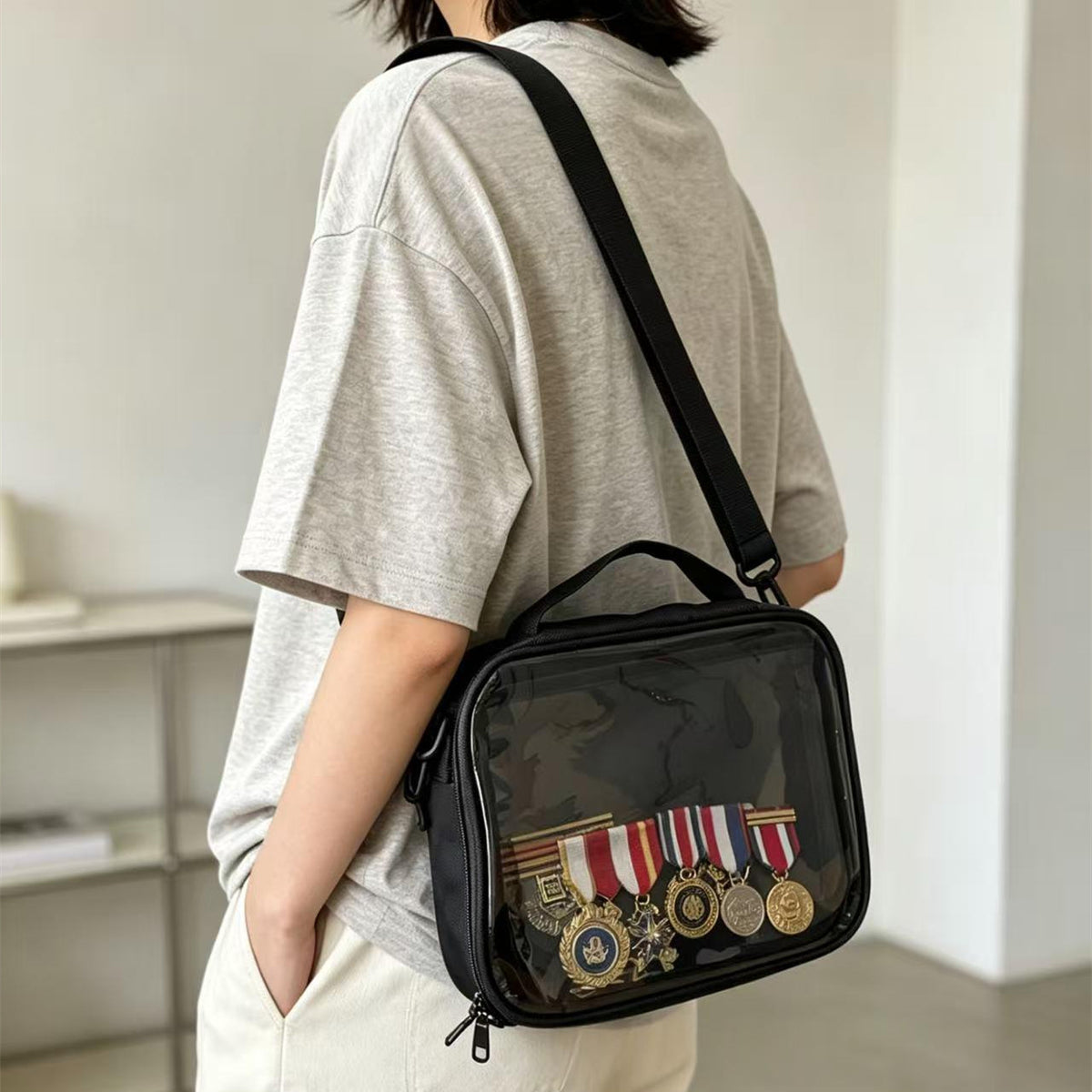 Sac d'affichage d'insignes à l'épreuve de la poussière visible