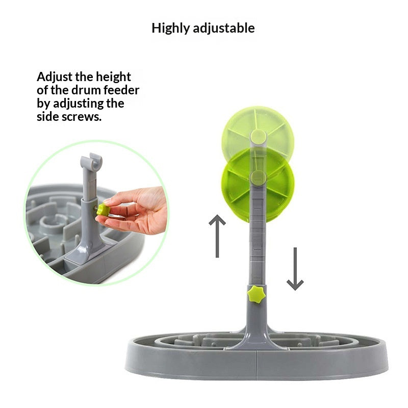 Rouleau Type distributeur d'alimentation lente Pet Bowl pour chats et chiens