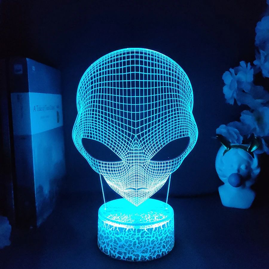 Pop-eyed Alien Shape 3D Night Light enfant cool présent pour B