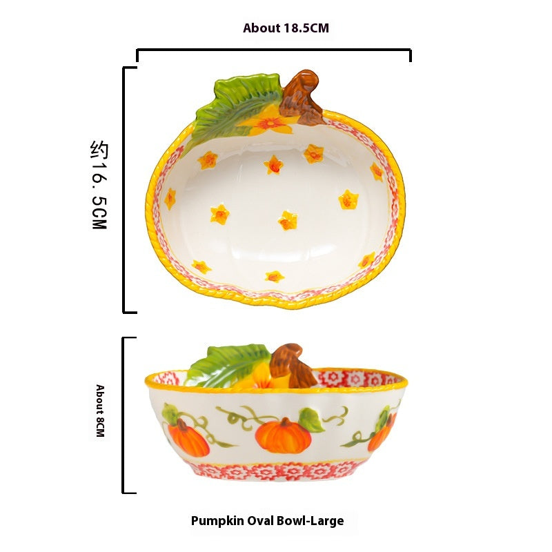 Pumpkin Bowl Plats de plat de plat de nouilles