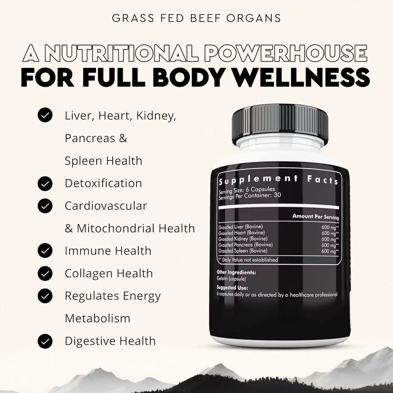 Boeuf Capsules Offales 90 Nombre