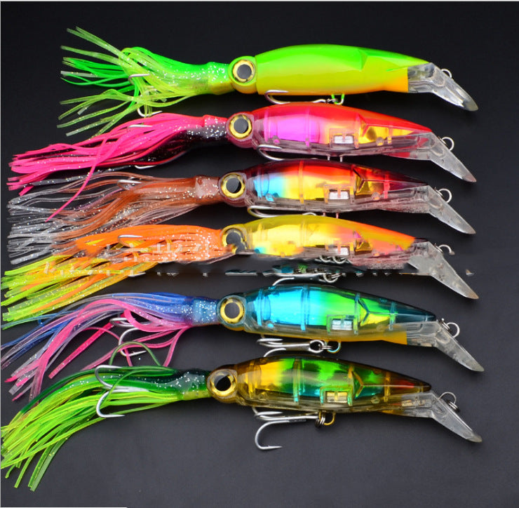 Takkle de pêche Lure calmar en plastique avec l'ail