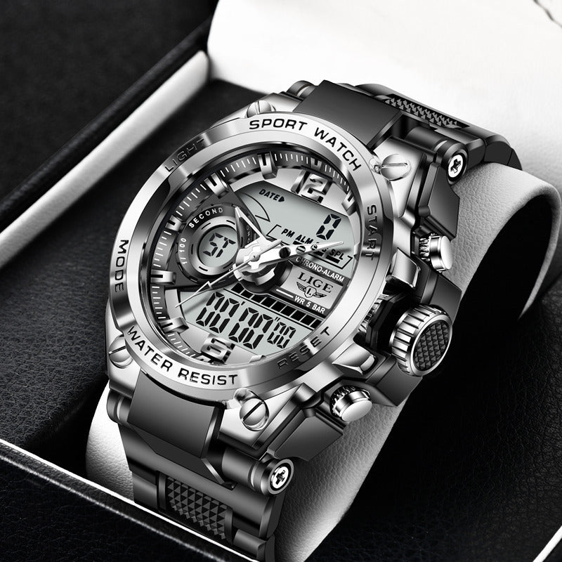 Dual Display Advanced Quartz Fashion Electronic Sports Watch