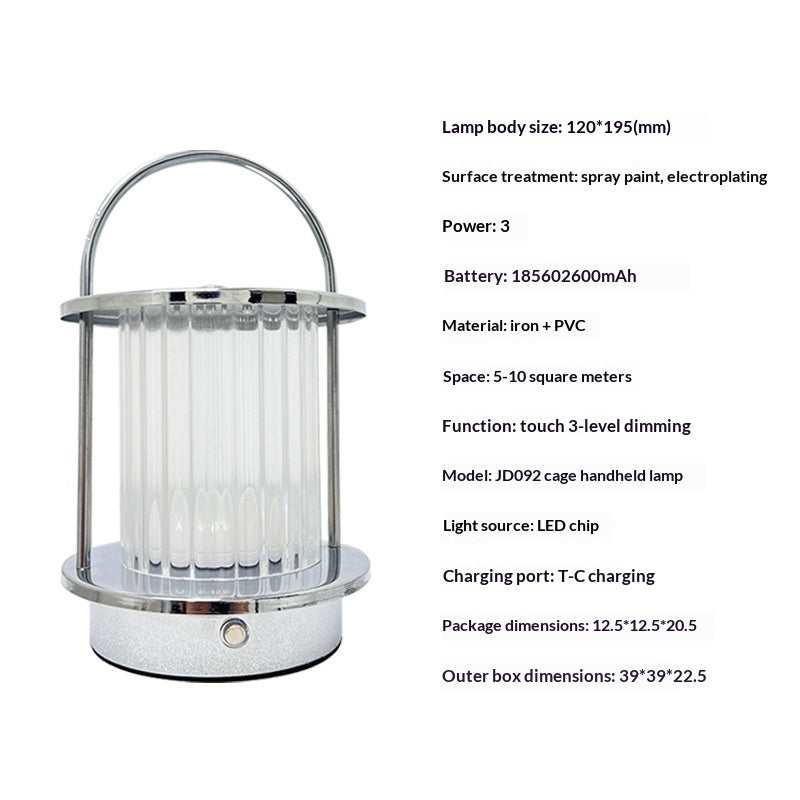 Lampe de camping à lumière chaude Lampe de bureau rechargeable