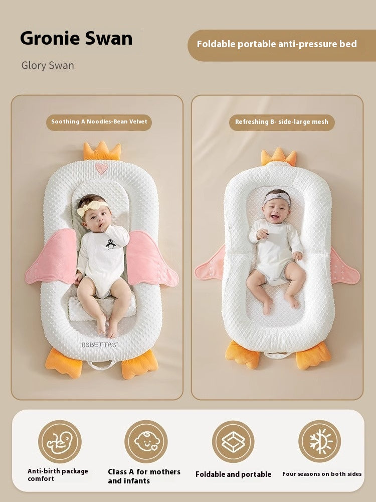 Minimally imprimé bébé apaisant et lit anti-stupéfiant