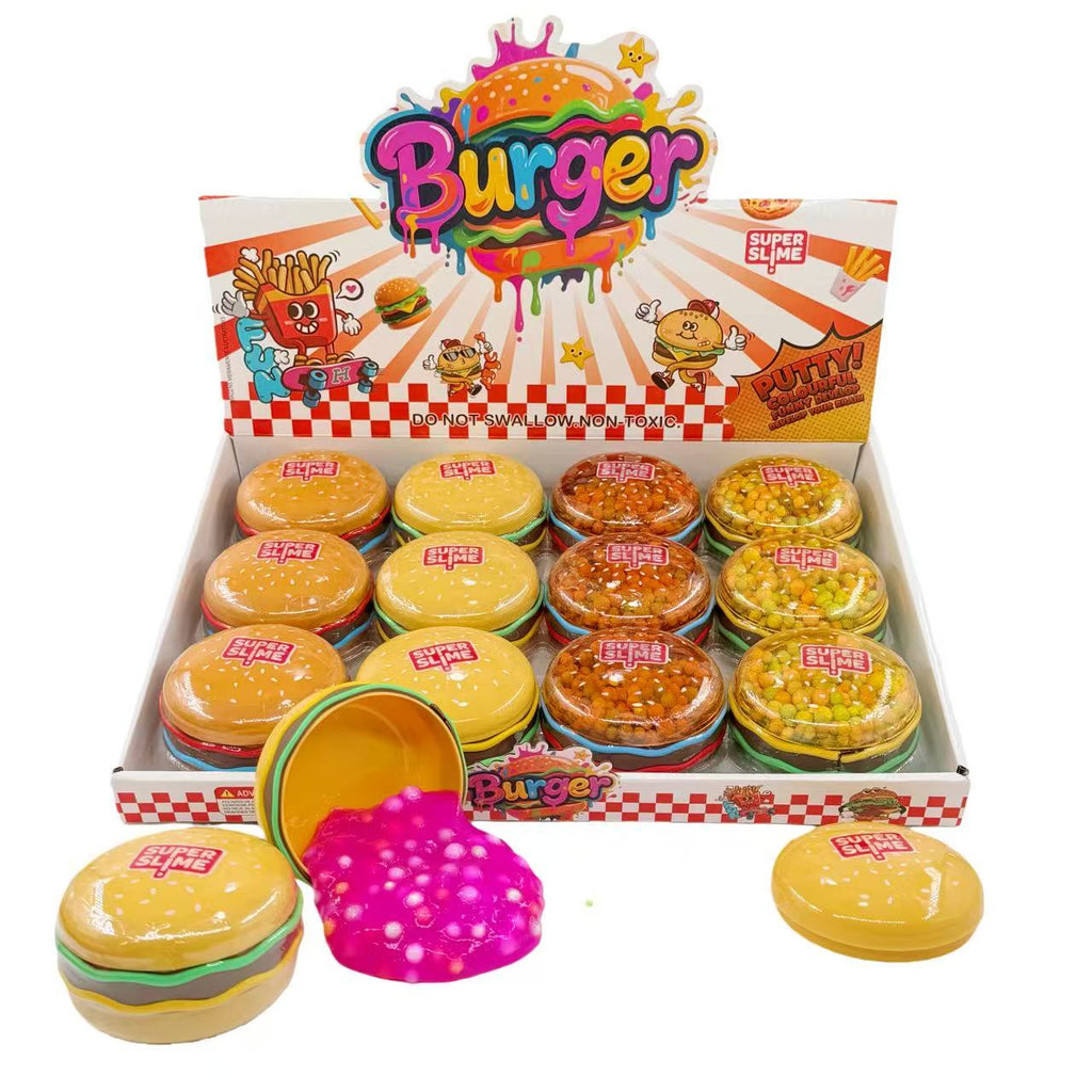 Jeu en forme de burger de simulation avec perles colorées en mousse