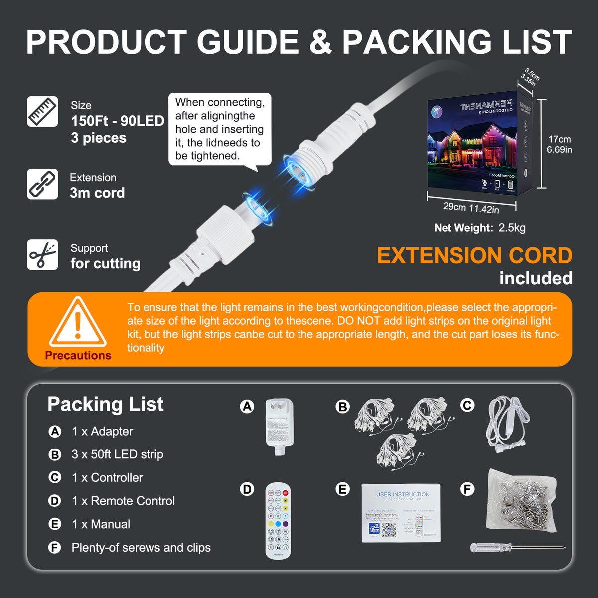 150ft Pro Permanent Outdoor Lights