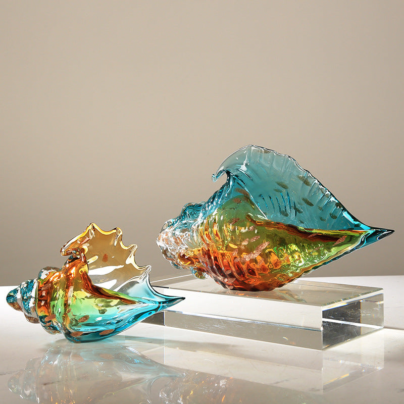 Léger Luxury Colored Glaze Colorful Conch Décorations