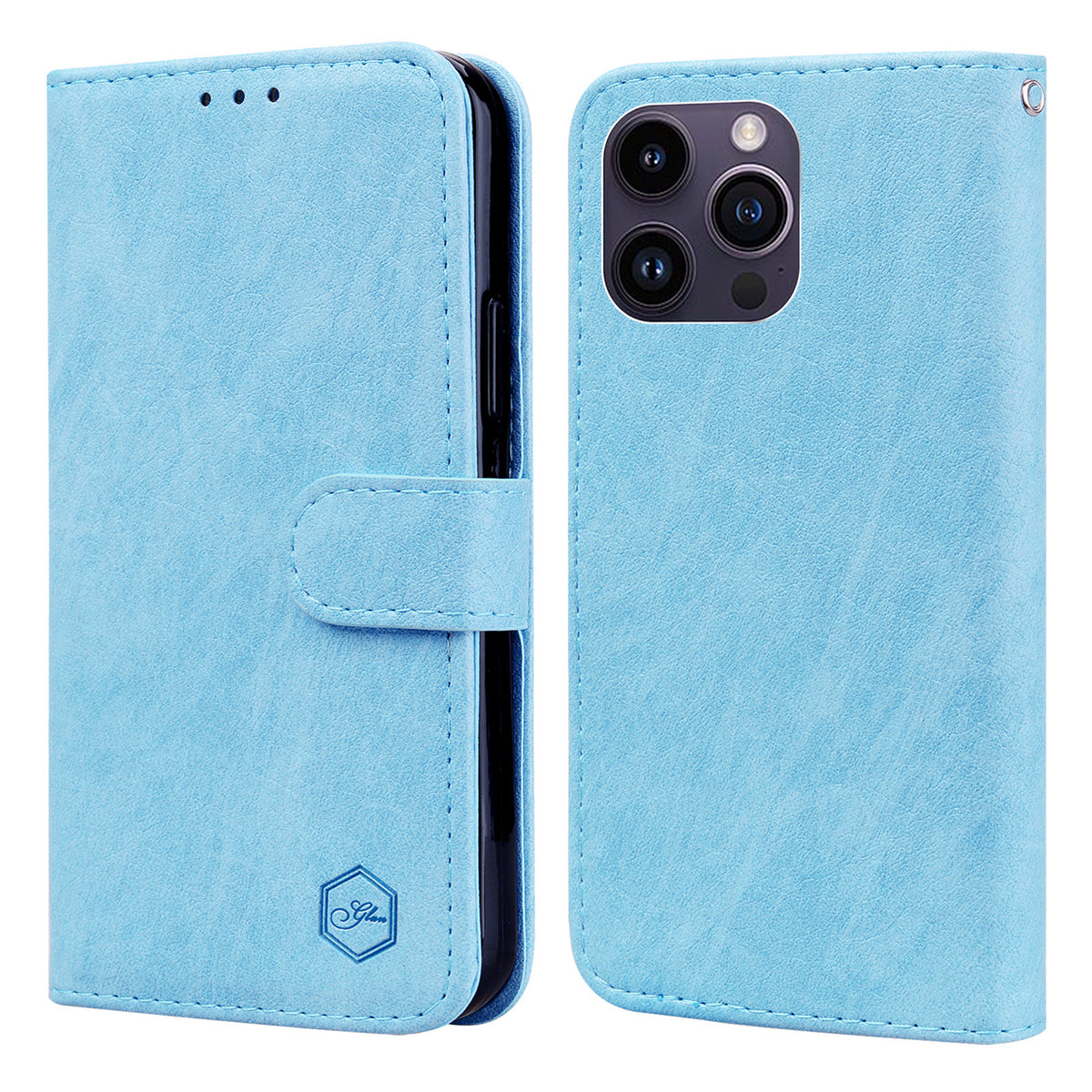 Solid Color Cloud Oil Leather Mobile Phone Leather Case Flip Protective Cover