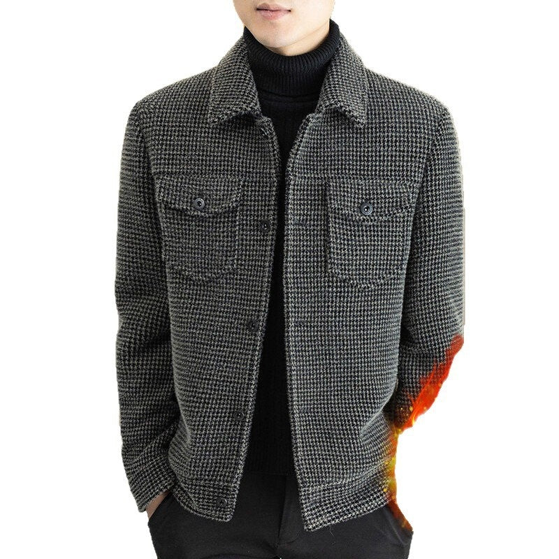 Manteau de laine homme Automnehiver Veste tendance style court