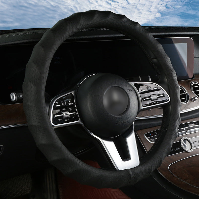 Poignées de poignée en cuir Couverture de volant de voiture