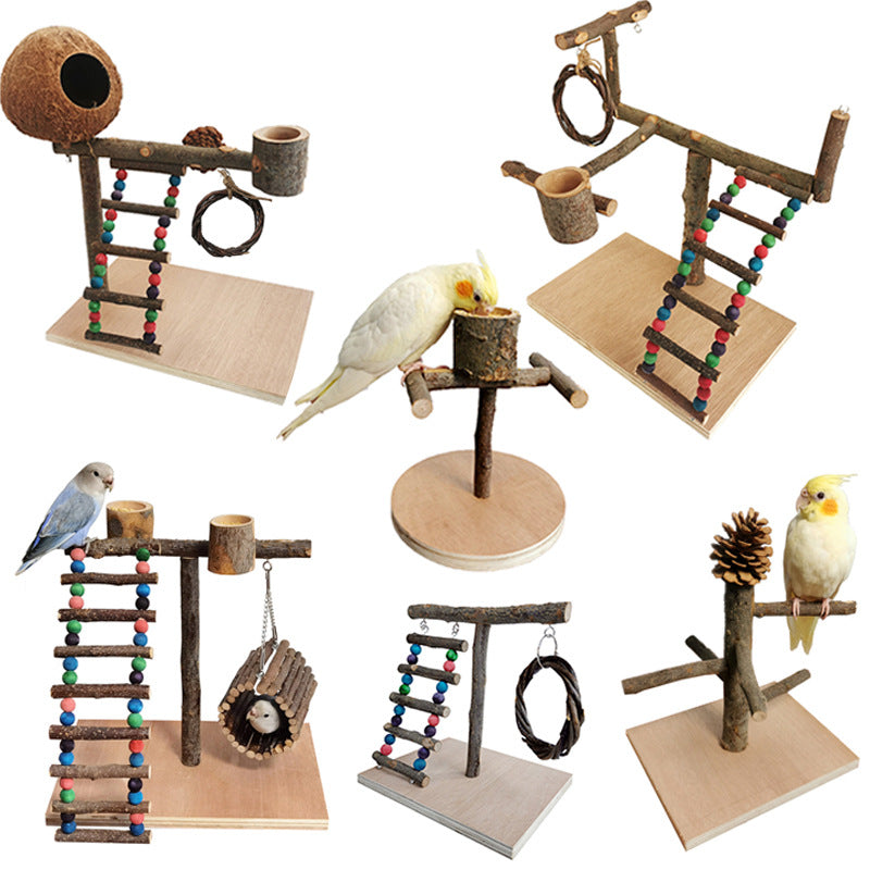 Jouets pour perroquet en bois massif