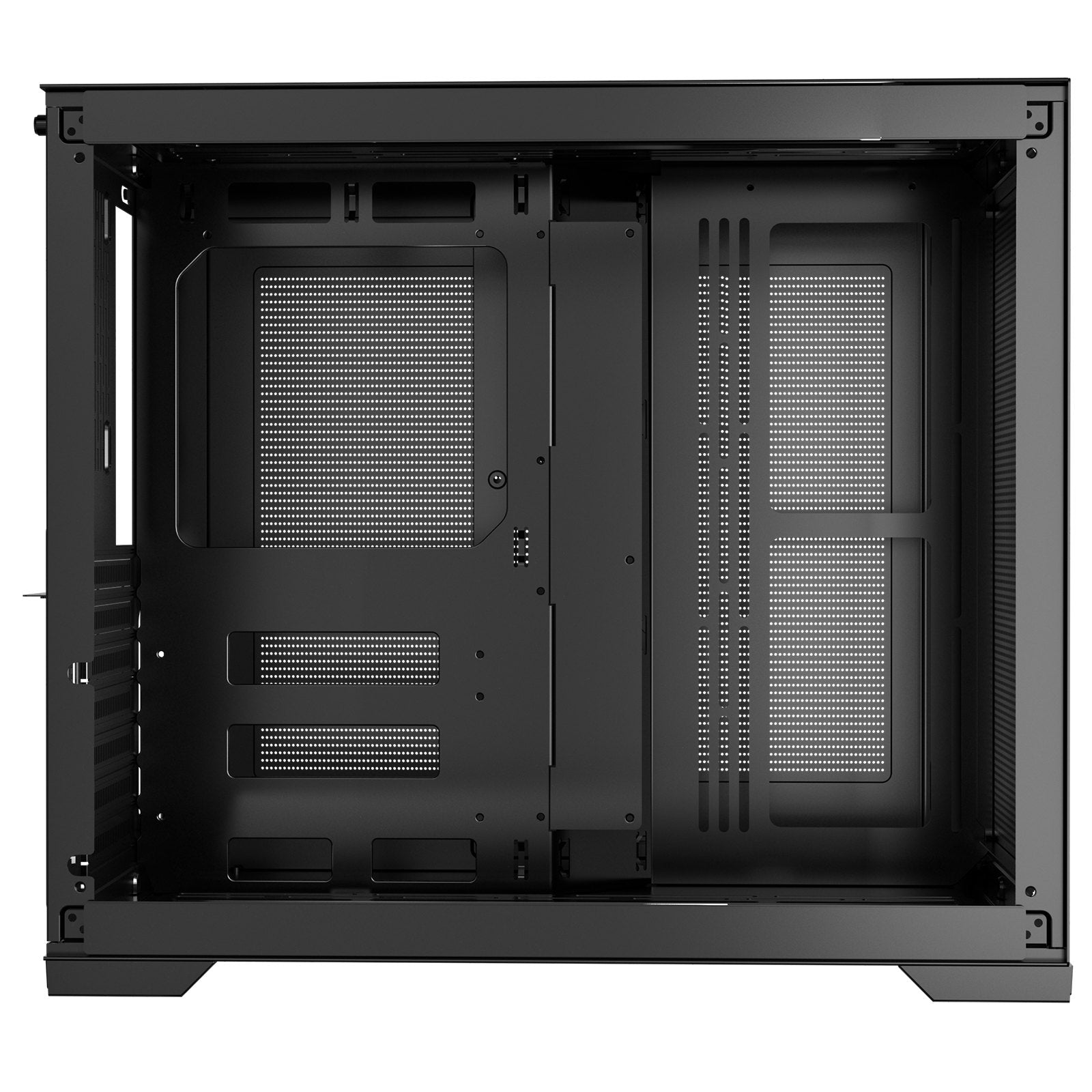 Mid-Tower boîtier PC Chambre double jeu boîtier informatique pour ATX carte mère Pas de ventilateur