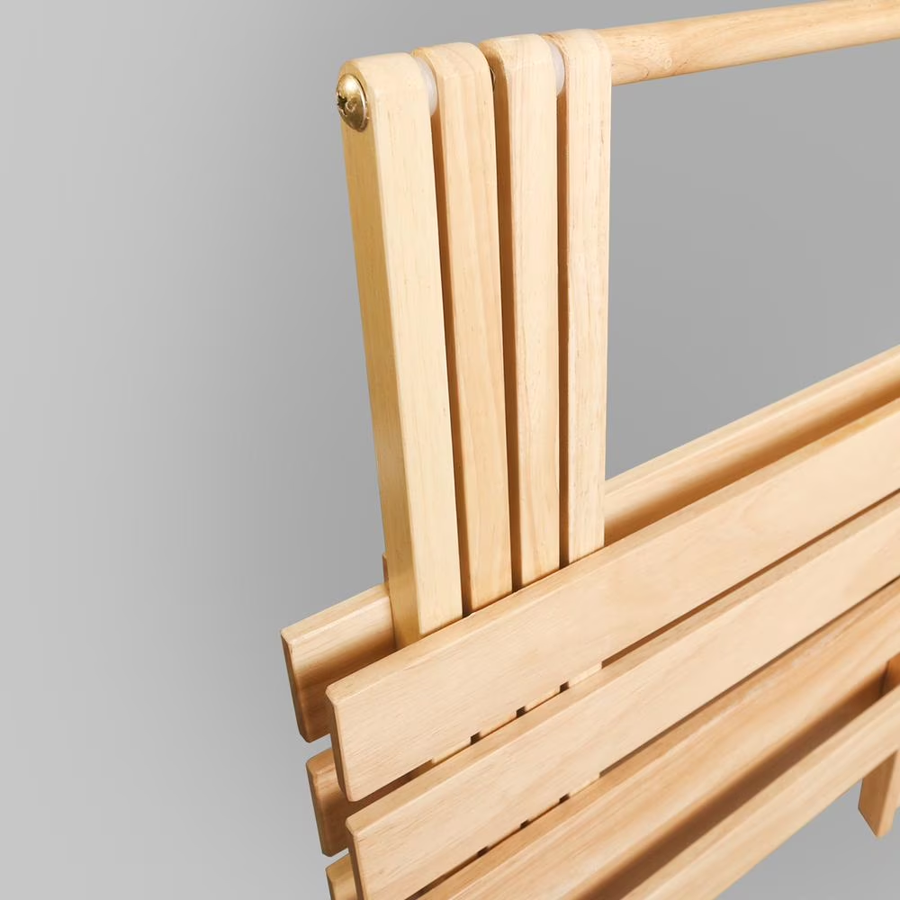 Table latérale pliante en bois massif portable