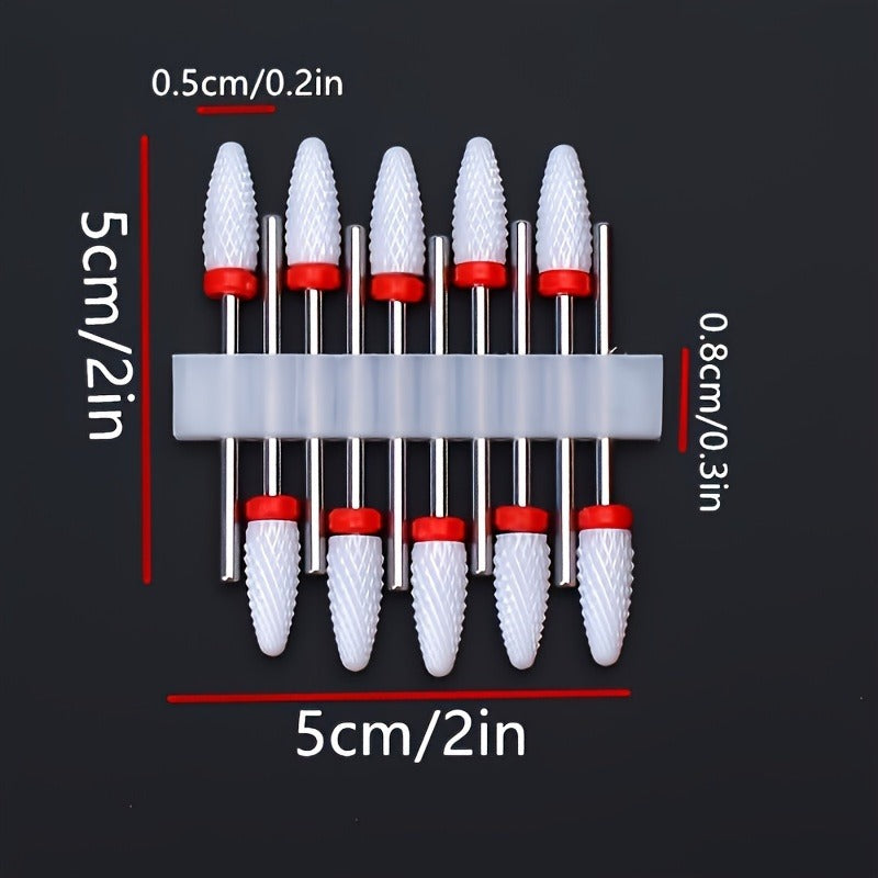 Ensemble d'outils de perceuse à ongles en céramique 10 pièces