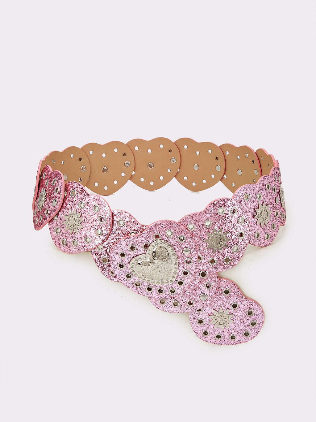 Ceinture en forme de coeur brillant