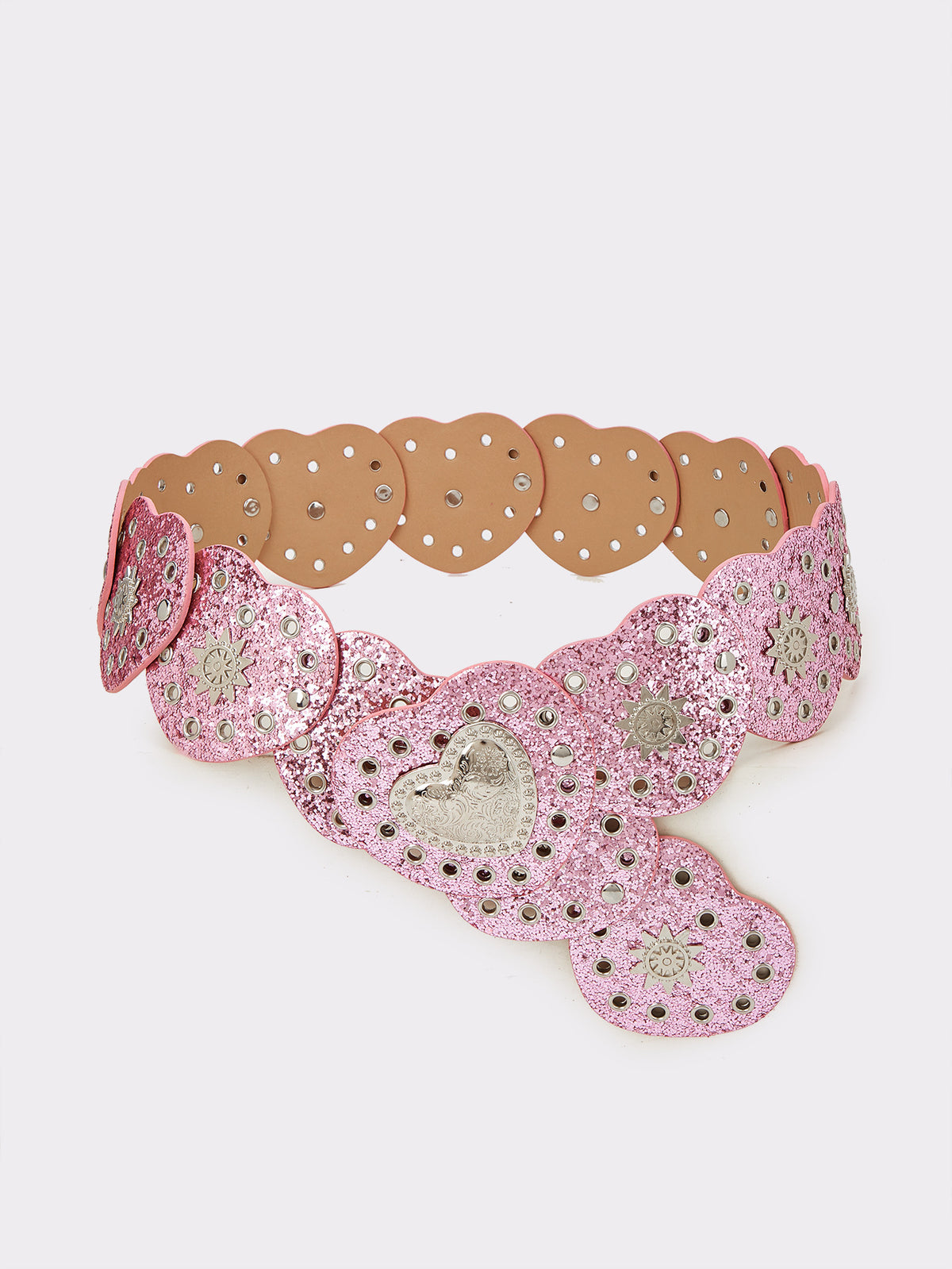 Ceinture en forme de coeur brillant