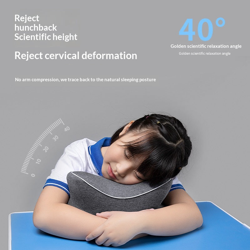 Kids' Nap Pillow for face-down sleeping in offices, memory foam