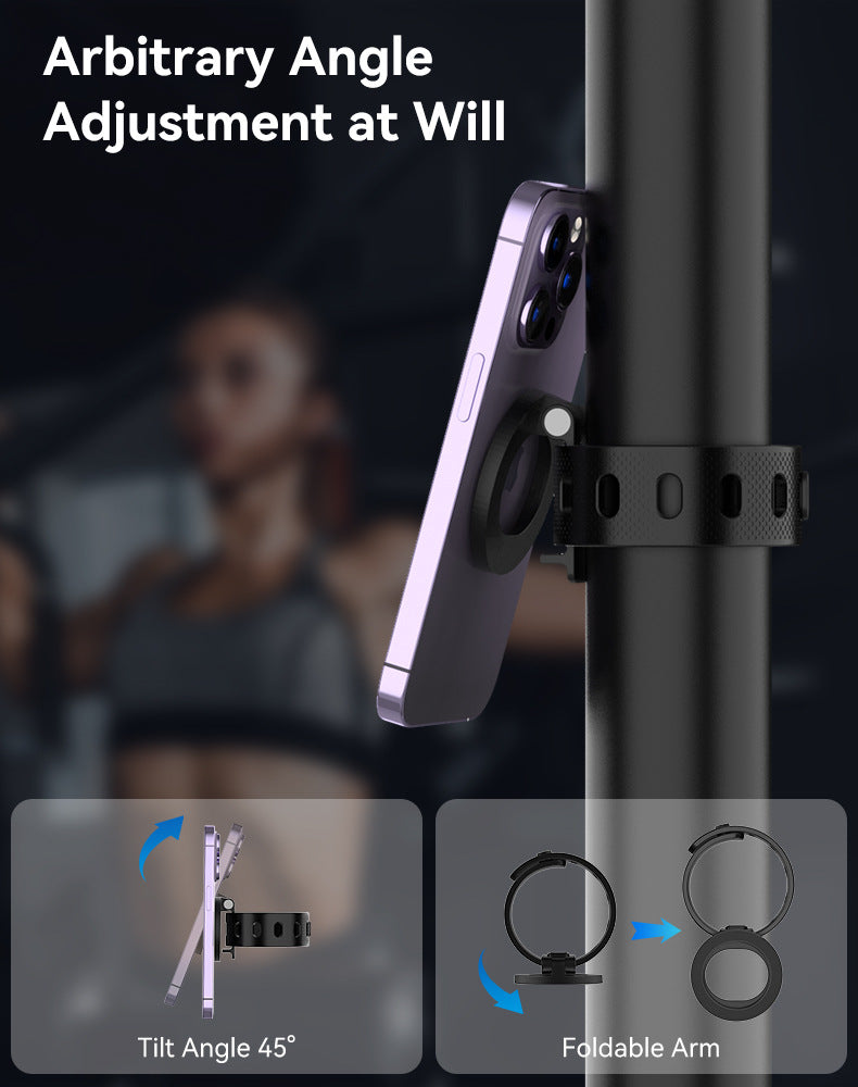 Support de téléphone magnétique MagSafe avec bracelet en silicone réglable