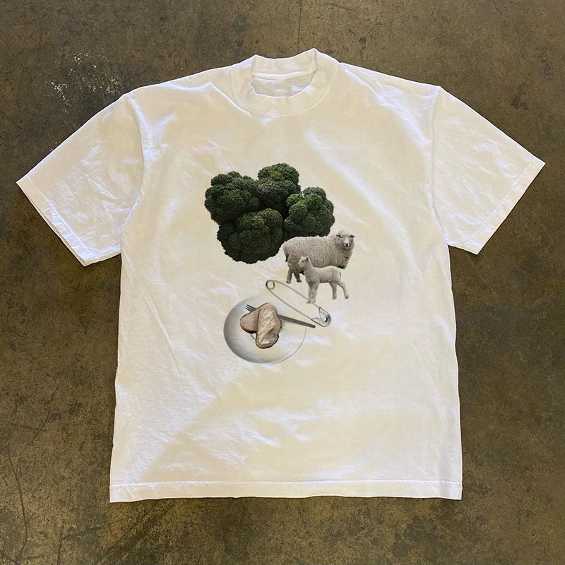 T-shirt à manches courtes en coton casual pour couples