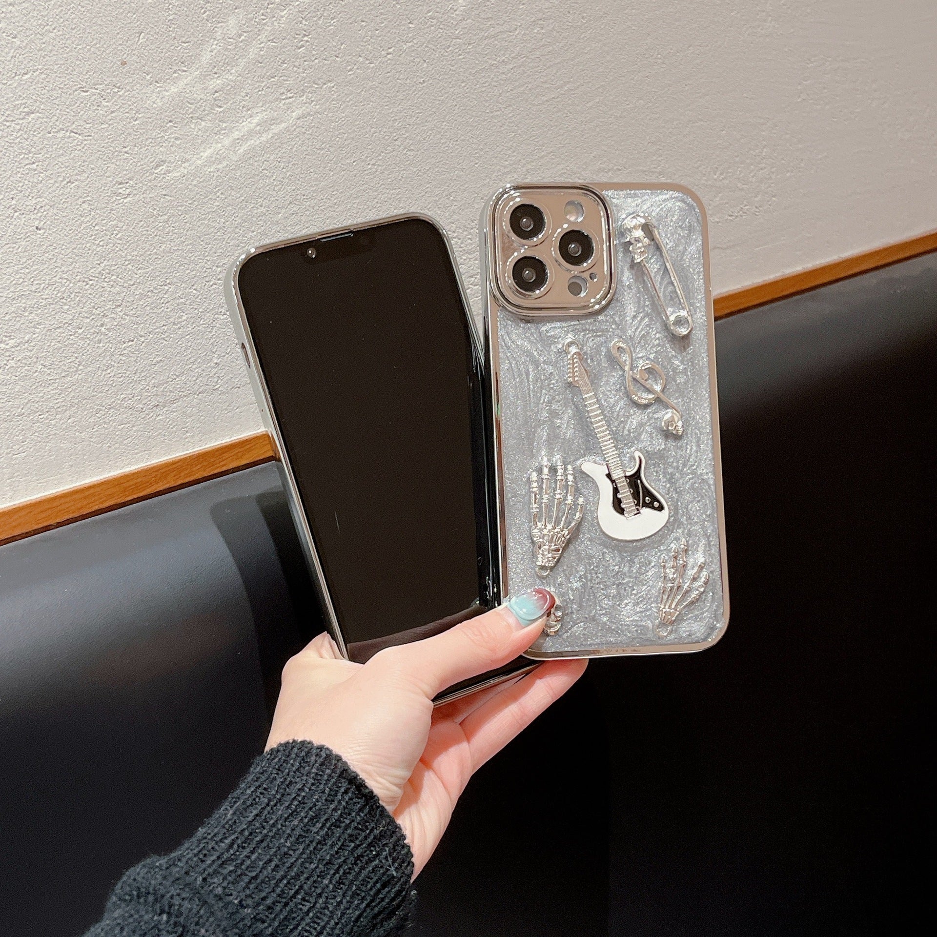 Coffret téléphonique de protection pour guitare en métal Cement Gray