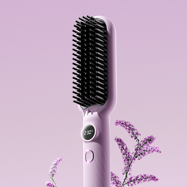 Peigne de redressage portable à affichage numérique qui endommage les cheveux