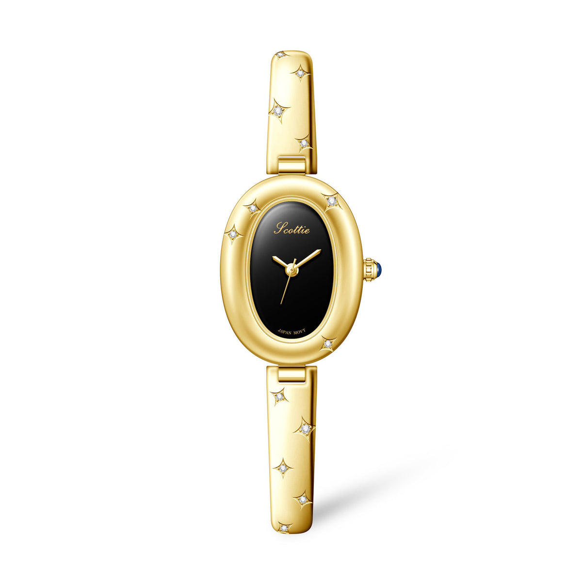 Montre bracelet disque ovale
