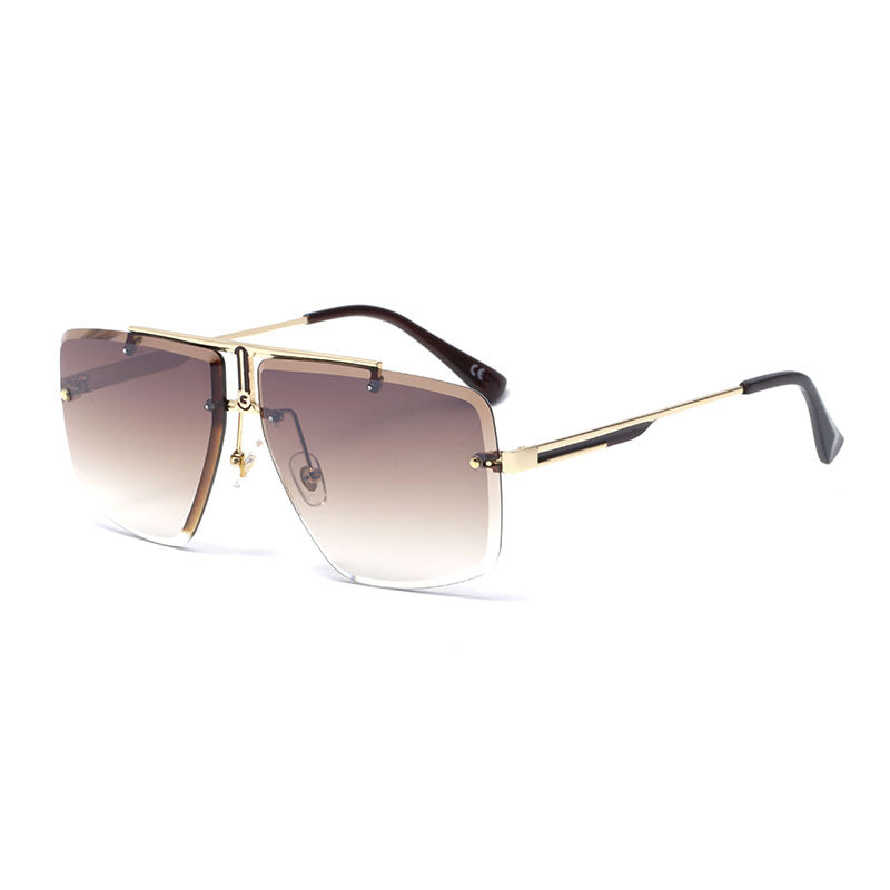 Lunettes de soleil sans cadre Homme haut de gamme européenne et américaine
