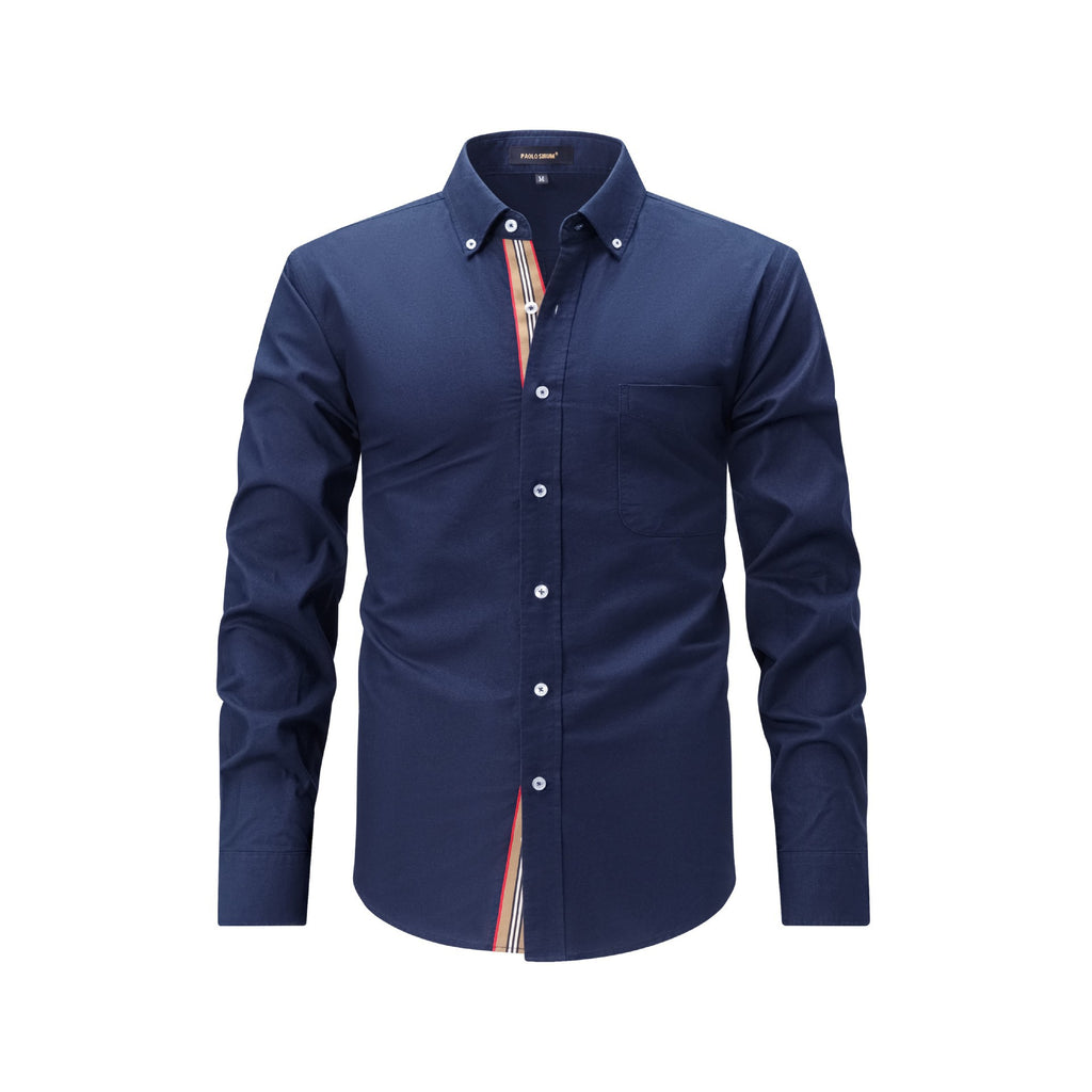 Chemise de mode décontractée homme avec plateau tissé